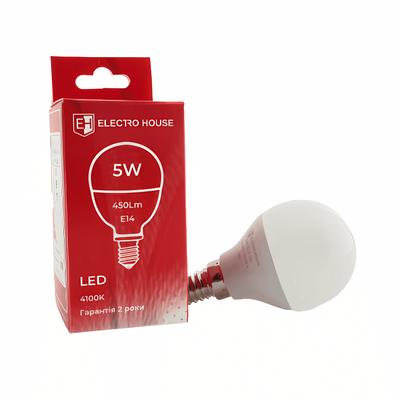 LED лампа Куля E14 5 Вт 4100К EH-LMP-1261 фото