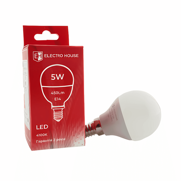 LED лампа Куля E14 5 Вт 4100К EH-LMP-1261 фото