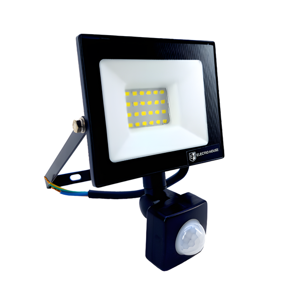 LED прожектор с д. движения 30 Вт 6500К 2700 Лм IP65 EH-LP-213 фото