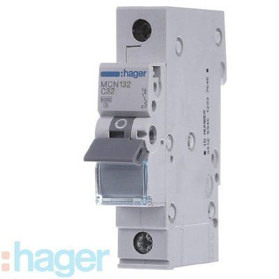 Автоматичний вимикач Hager 32A MCN132 MCN132 фото
