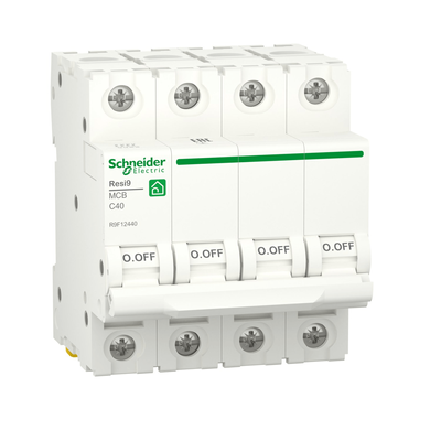 Автоматический выключатель RESI9 Schneider Electric 40 А, 4P, категория С, 6кА  R9F12440 фото