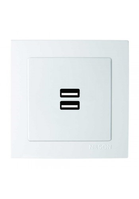 РОЗЕТКА NILSON TOURAN 2-НА USB 2.0А 24111081 фото